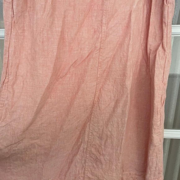 JCrew Peach Button Back 100% Linen Shift - Picture 10 of 14